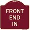 Signmission Designer Series Sign-Front End In, Burgundy Heavy-Gauge Aluminum Sign, 18" x 18", BU-1818-23938 A-DES-BU-1818-23938 - alternate 1